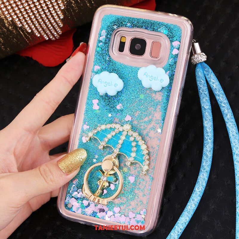 Etui Samsung Galaxy S8 Wiszące Ozdoby Niebieski Gwiazda, Obudowa Samsung Galaxy S8 Quicksand Ochraniacz Tendencja