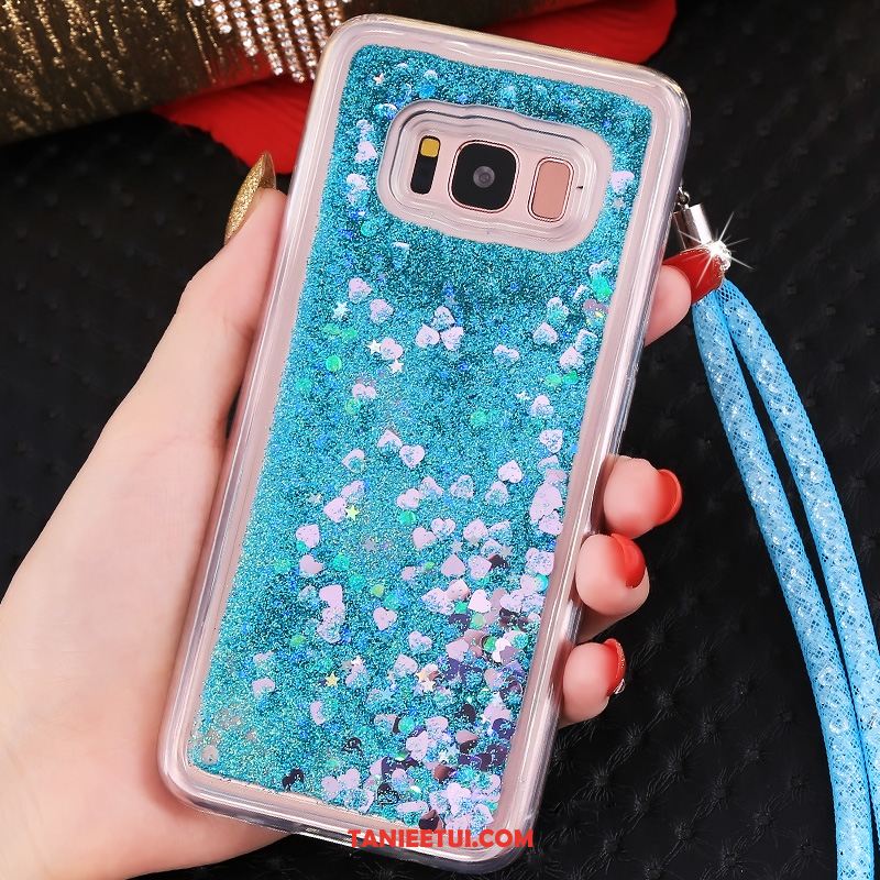 Etui Samsung Galaxy S8 Wiszące Ozdoby Niebieski Gwiazda, Obudowa Samsung Galaxy S8 Quicksand Ochraniacz Tendencja