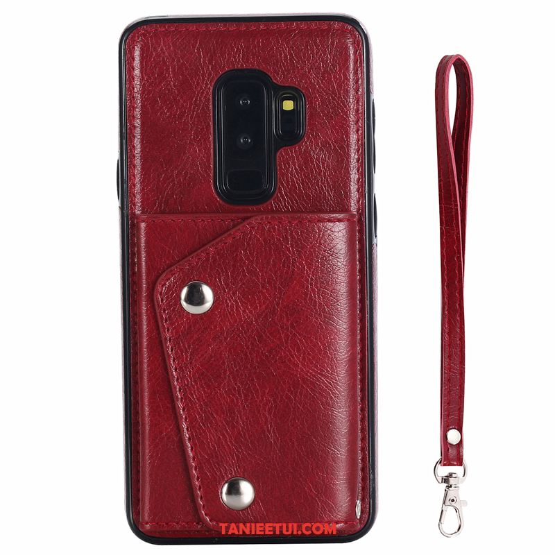 Etui Samsung Galaxy S9+ Gwiazda Pakiet Kart Wiszące Ozdoby, Pokrowce Samsung Galaxy S9+ Karta Skórzany Futerał Portfel Braun