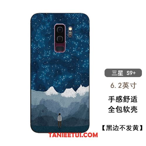 Etui Samsung Galaxy S9+ Gwiaździsty Anti-fall Miękki, Futerał Samsung Galaxy S9+ Niebieski All Inclusive Telefon Komórkowy