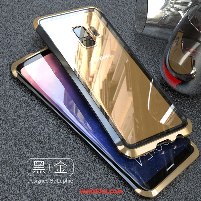 Etui Samsung Galaxy S9 Metal Anti-fall Złoto, Futerał Samsung Galaxy S9 All Inclusive Szkło Hartowane Trudno