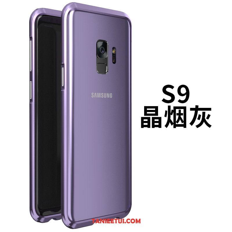 Etui Samsung Galaxy S9 Niebieski Nubuku Telefon Komórkowy, Futerał Samsung Galaxy S9 Gwiazda Metal Ochraniacz