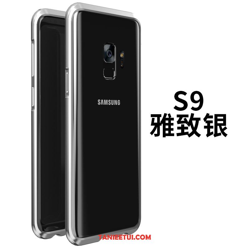 Etui Samsung Galaxy S9 Niebieski Nubuku Telefon Komórkowy, Futerał Samsung Galaxy S9 Gwiazda Metal Ochraniacz