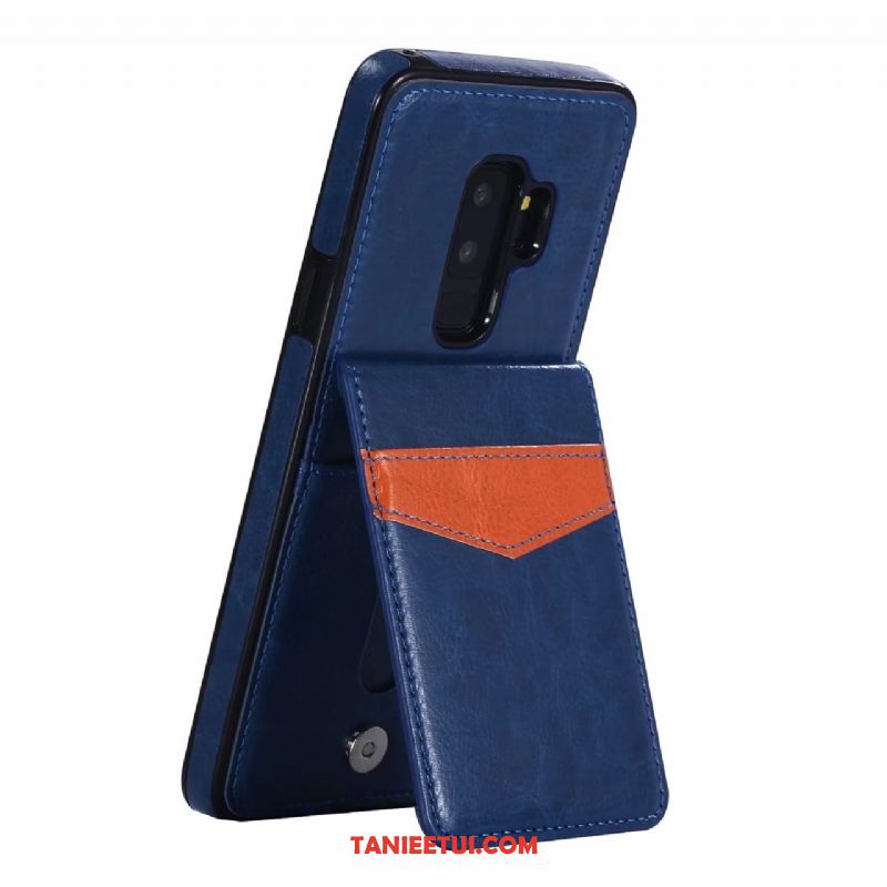 Etui Samsung Galaxy S9+ Wspornik Karta Czerwony, Futerał Samsung Galaxy S9+ Gwiazda Telefon Komórkowy Skórzany Futerał