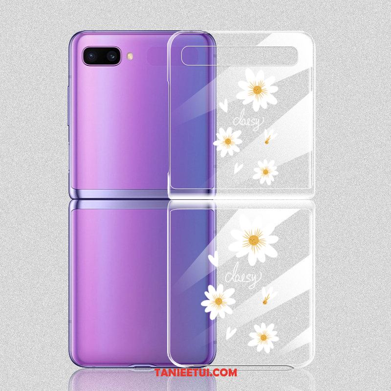 Etui Samsung Z Flip Przezroczysty Ochraniacz Trudno, Pokrowce Samsung Z Flip Kwiaty Zakochani Gwiazda