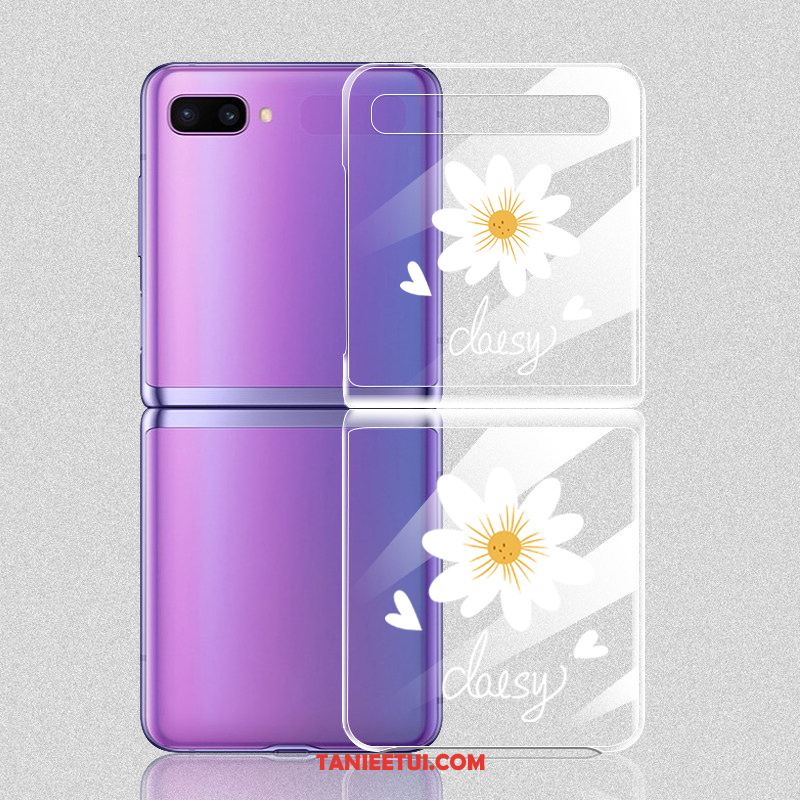 Etui Samsung Z Flip Przezroczysty Ochraniacz Trudno, Pokrowce Samsung Z Flip Kwiaty Zakochani Gwiazda