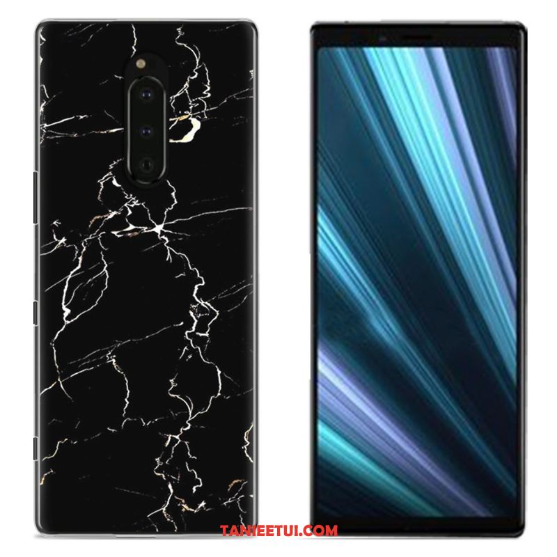 Etui Sony Xperia 1 Niebieski Kolor Płótno, Futerał Sony Xperia 1 Telefon Komórkowy Ochraniacz