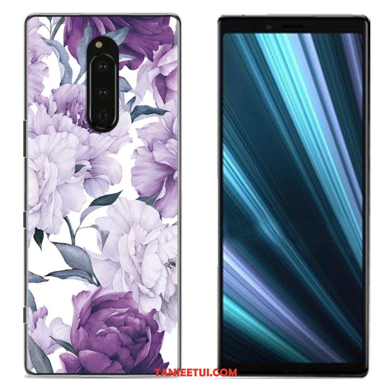 Etui Sony Xperia 1 Niebieski Kolor Płótno, Futerał Sony Xperia 1 Telefon Komórkowy Ochraniacz