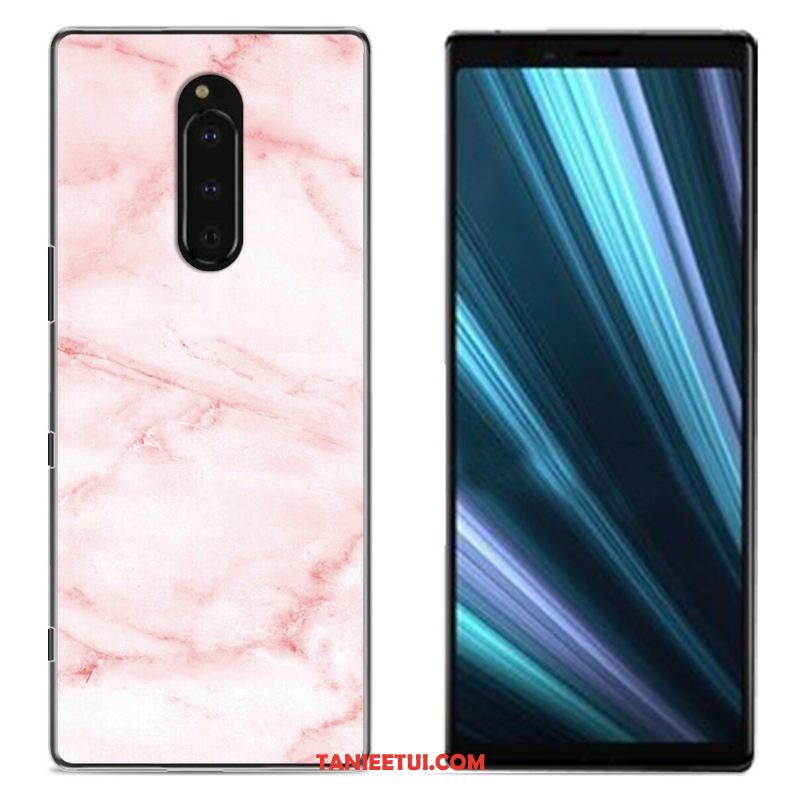 Etui Sony Xperia 1 Niebieski Kolor Płótno, Futerał Sony Xperia 1 Telefon Komórkowy Ochraniacz