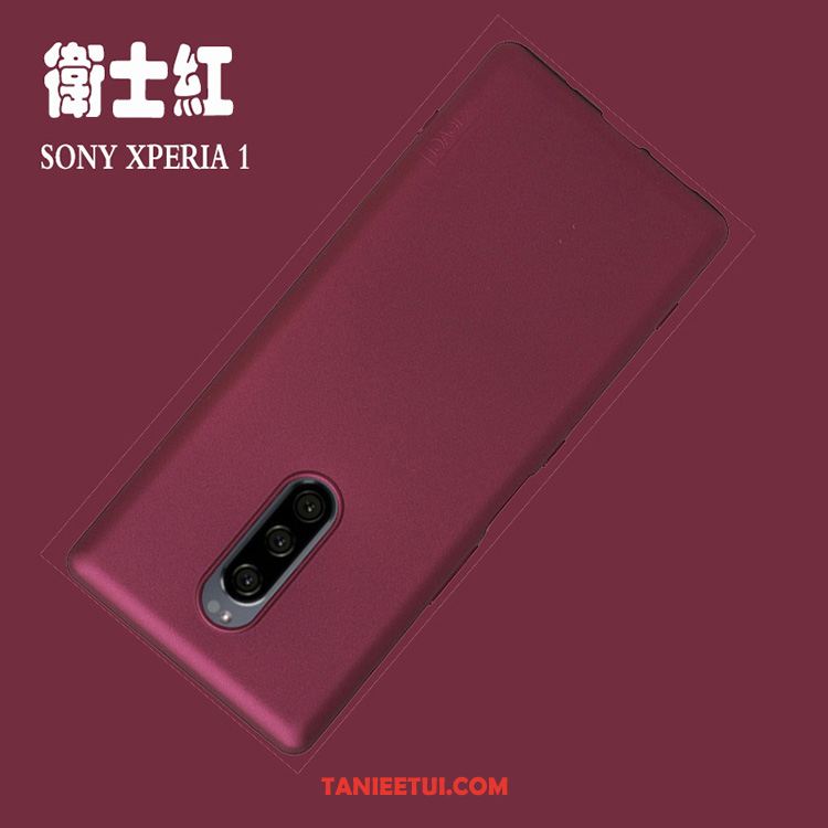 Etui Sony Xperia 1 Silikonowe Nubuku Anti-fall, Obudowa Sony Xperia 1 Czerwony Miękki Cienkie