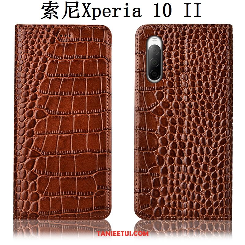 Etui Sony Xperia 10 Ii Anti-fall Krokodyl Telefon Komórkowy, Futerał Sony Xperia 10 Ii Czarny Ochraniacz All Inclusive