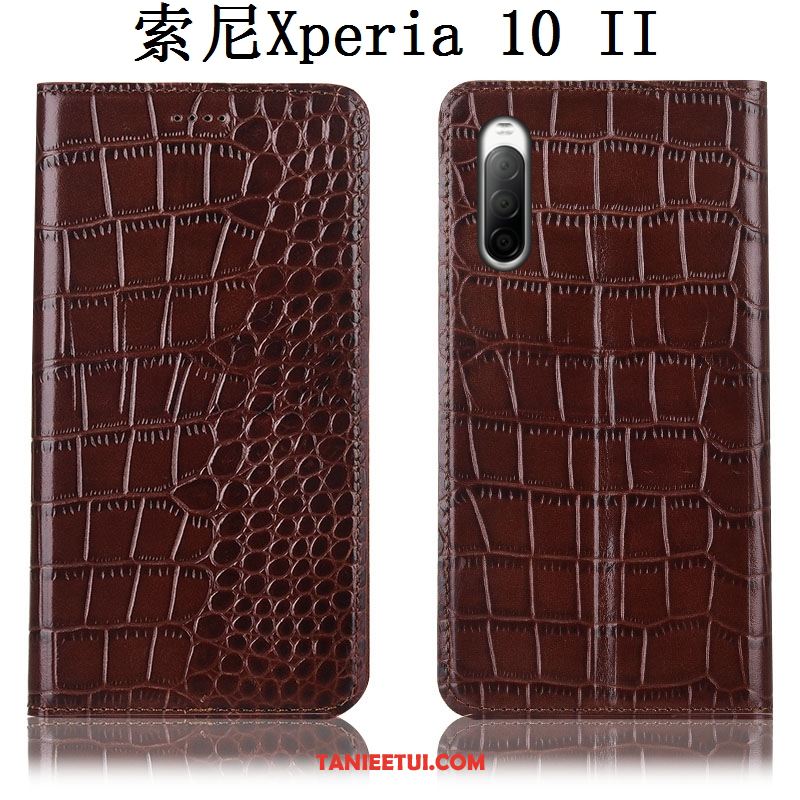 Etui Sony Xperia 10 Ii Anti-fall Krokodyl Telefon Komórkowy, Futerał Sony Xperia 10 Ii Czarny Ochraniacz All Inclusive