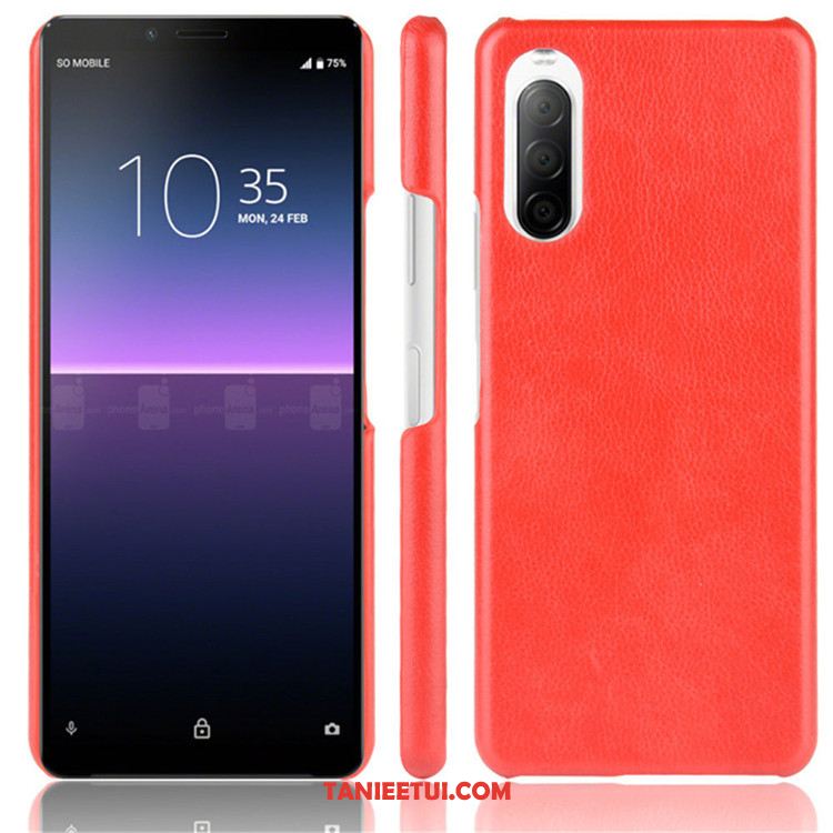 Etui Sony Xperia 10 Ii Telefon Komórkowy Czarny Trudno, Futerał Sony Xperia 10 Ii Ochraniacz Litchi Wzór