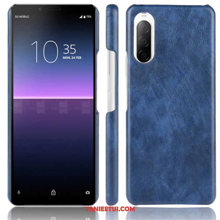 Etui Sony Xperia 10 Ii Telefon Komórkowy Czarny Trudno, Futerał Sony Xperia 10 Ii Ochraniacz Litchi Wzór