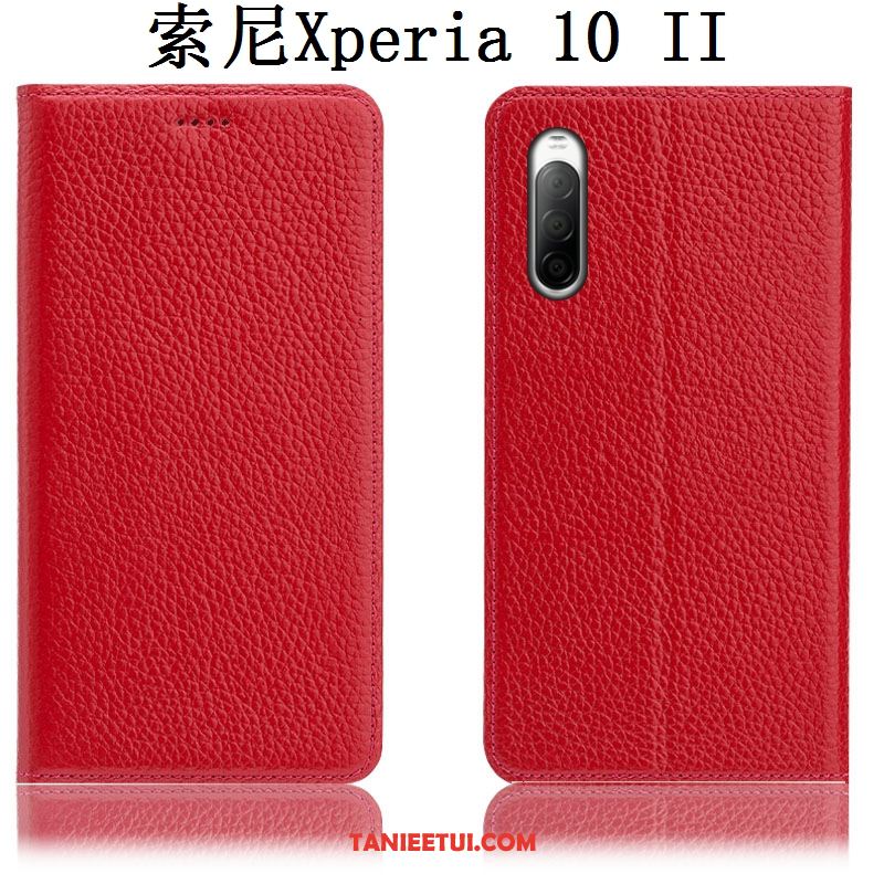 Etui Sony Xperia 10 Ii Telefon Komórkowy Niebieski Litchi, Pokrowce Sony Xperia 10 Ii Wzór Anti-fall Ochraniacz