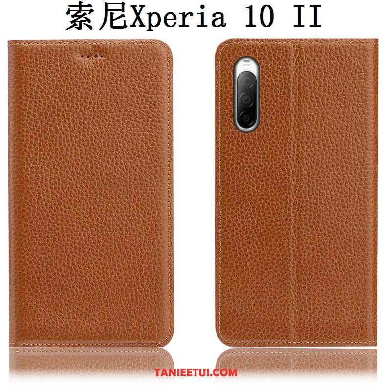 Etui Sony Xperia 10 Ii Telefon Komórkowy Niebieski Litchi, Pokrowce Sony Xperia 10 Ii Wzór Anti-fall Ochraniacz