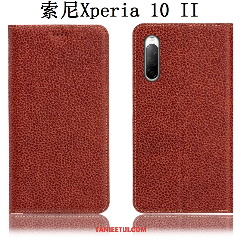 Etui Sony Xperia 10 Ii Telefon Komórkowy Niebieski Litchi, Pokrowce Sony Xperia 10 Ii Wzór Anti-fall Ochraniacz