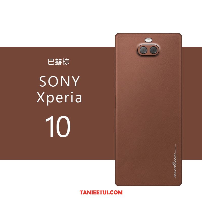 Etui Sony Xperia 10 Wysoki Koniec Niebieski All Inclusive, Obudowa Sony Xperia 10 Prawdziwa Skóra Telefon Komórkowy