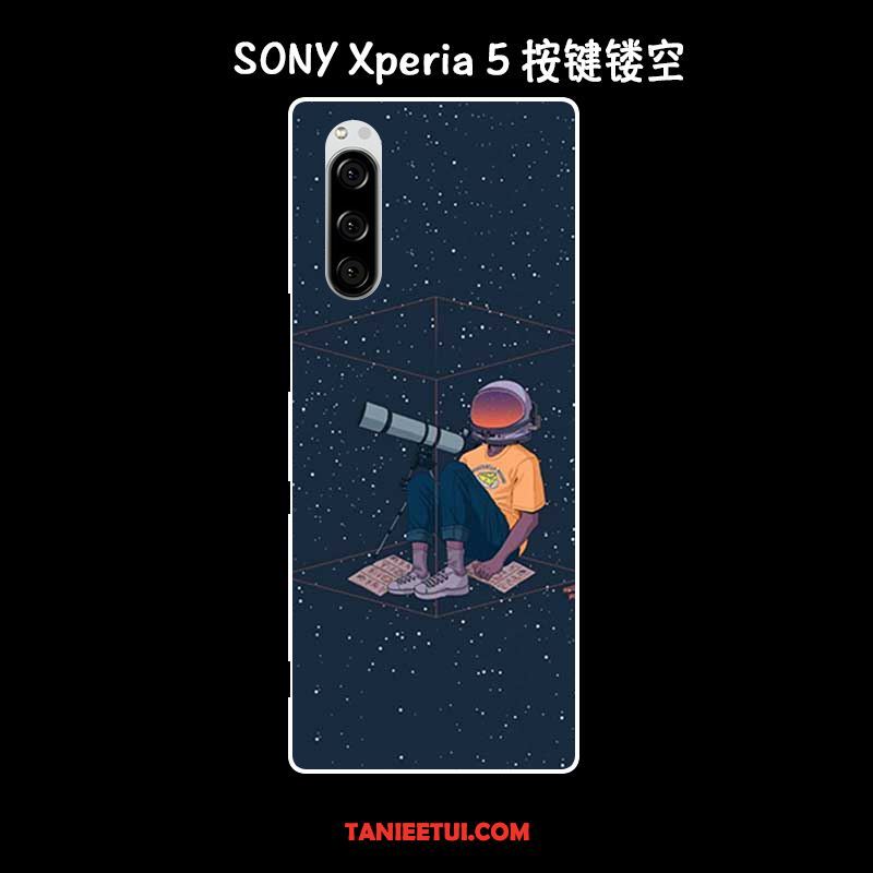 Etui Sony Xperia 5 Miękki Anti-fall Zielony, Pokrowce Sony Xperia 5 Telefon Komórkowy Vintage Obraz Olejny