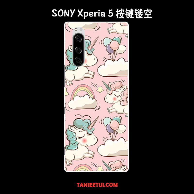 Etui Sony Xperia 5 Miękki Anti-fall Zielony, Pokrowce Sony Xperia 5 Telefon Komórkowy Vintage Obraz Olejny