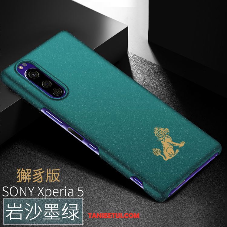 Etui Sony Xperia 5 Ochraniacz Nubuku Telefon Komórkowy, Pokrowce Sony Xperia 5 Anti-fall Trudno Zielony