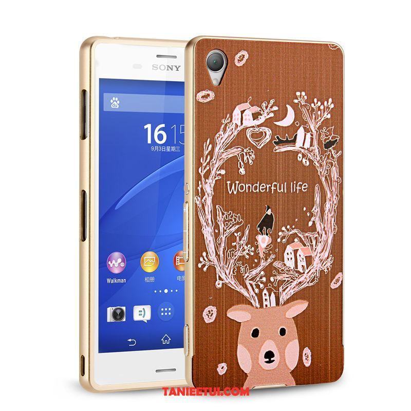 Etui Sony Xperia E5 Metal Ochraniacz Telefon Komórkowy, Futerał Sony Xperia E5 Anti-fall Granica Tylna Pokrywa