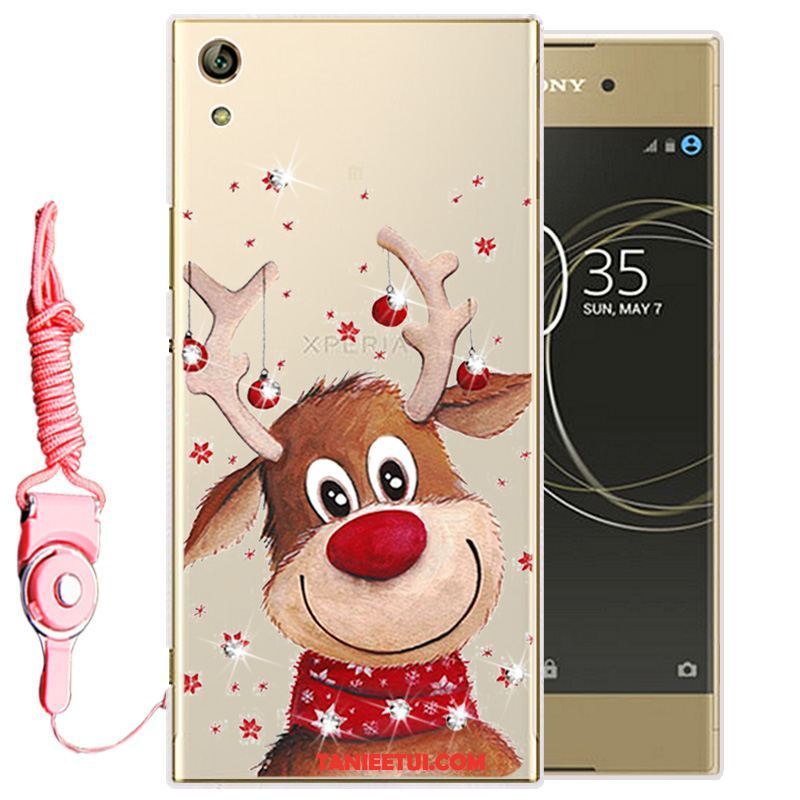 Etui Sony Xperia L1 Biały Silikonowe Ochraniacz, Futerał Sony Xperia L1 Telefon Komórkowy Miękki Rhinestone