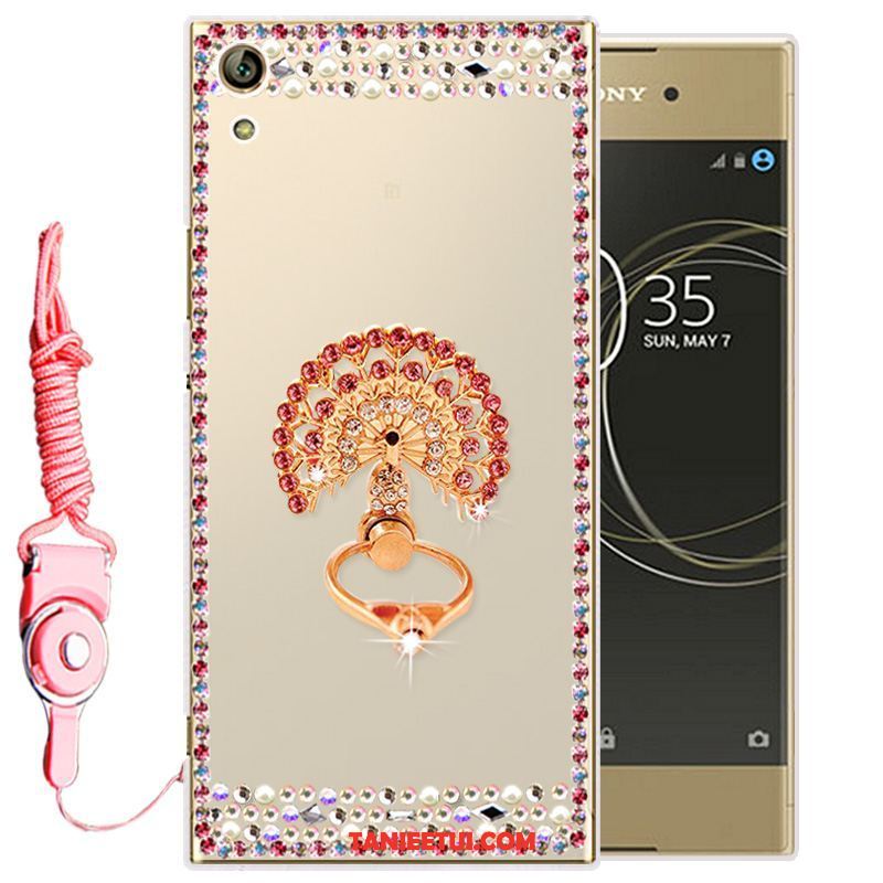 Etui Sony Xperia L1 Biały Silikonowe Ochraniacz, Futerał Sony Xperia L1 Telefon Komórkowy Miękki Rhinestone