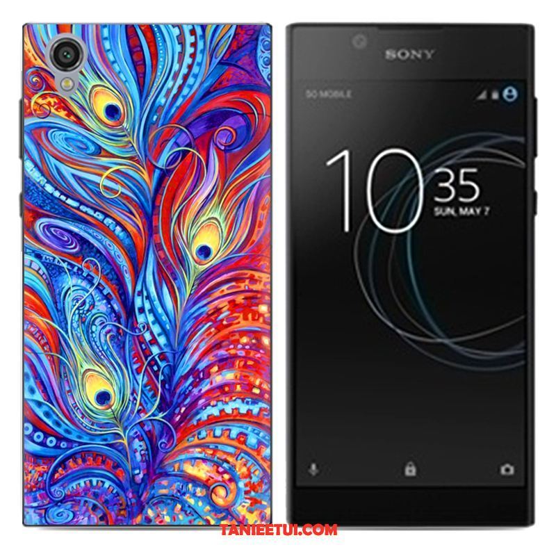 Etui Sony Xperia L1 Niebieski Kreskówka Kreatywne, Futerał Sony Xperia L1 Tendencja Telefon Komórkowy Beige