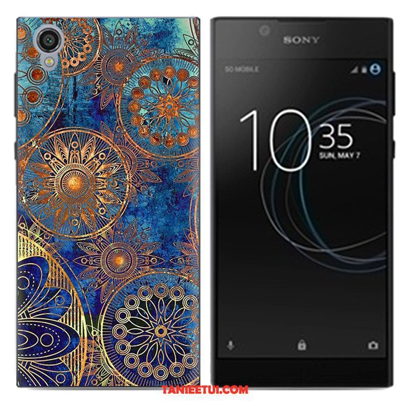 Etui Sony Xperia L1 Niebieski Kreskówka Kreatywne, Futerał Sony Xperia L1 Tendencja Telefon Komórkowy Beige