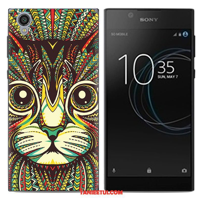 Etui Sony Xperia L1 Niebieski Kreskówka Kreatywne, Futerał Sony Xperia L1 Tendencja Telefon Komórkowy Beige