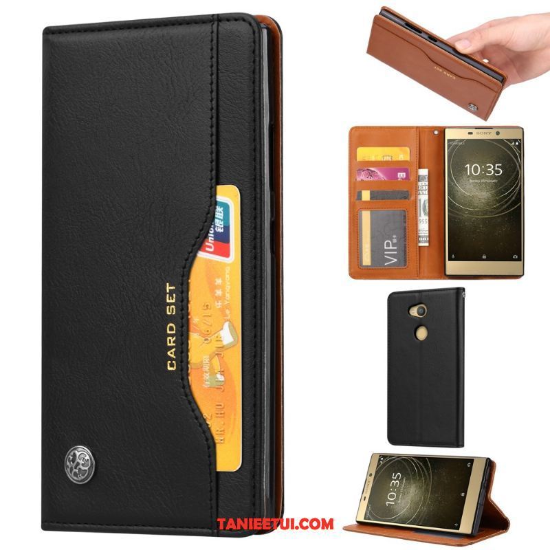 Etui Sony Xperia L2 Vintage Portfel Biznes, Pokrowce Sony Xperia L2 Telefon Komórkowy Skórzany Futerał Karta