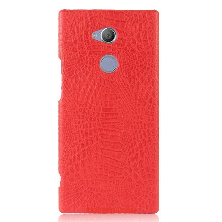 Etui Sony Xperia Xa2 Telefon Komórkowy Trudno Proszek, Obudowa Sony Xperia Xa2 Czarny Wzór Krokodyla Vintage