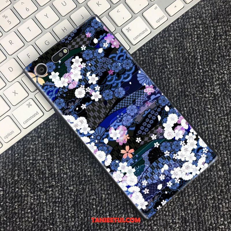 Etui Sony Xperia Xz Premium Ochraniacz Sakura Czarny, Pokrowce Sony Xperia Xz Premium All Inclusive Wiatr Telefon Komórkowy