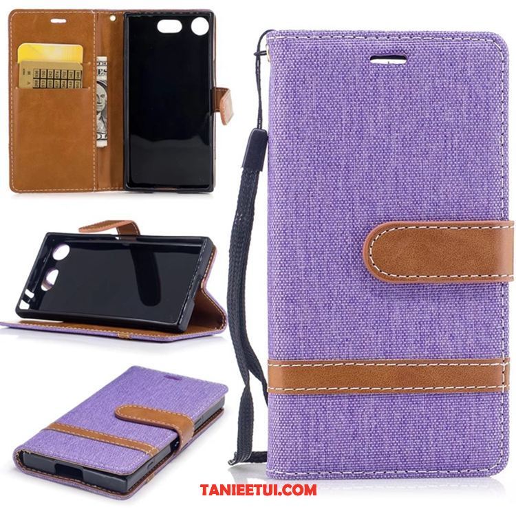 Etui Sony Xperia Xz1 Compact Purpurowy Telefon Komórkowy Denim, Futerał Sony Xperia Xz1 Compact Miękki Silikonowe Ciemno