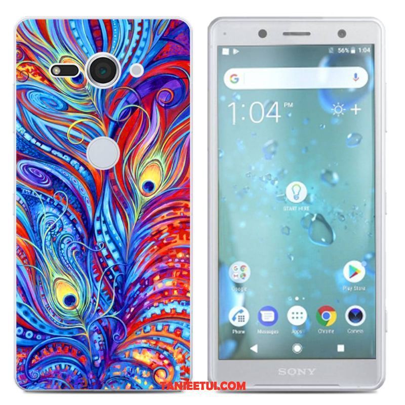 Etui Sony Xperia Xz2 Compact Telefon Komórkowy Silikonowe Kreatywne, Pokrowce Sony Xperia Xz2 Compact Niebieski