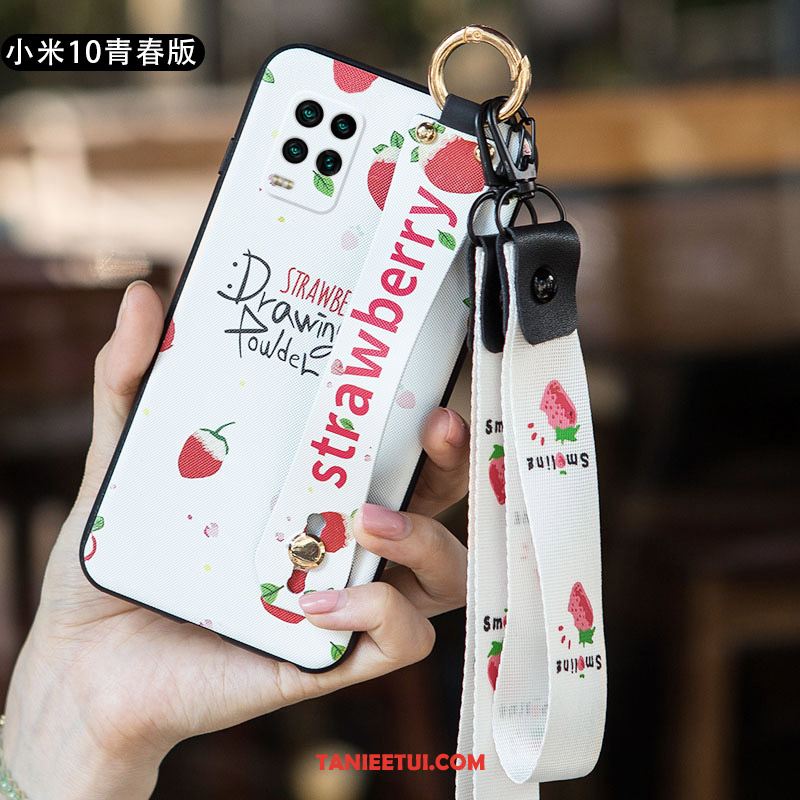 Etui Xiaomi Mi 10 Lite Niebieski Cienkie Tendencja, Pokrowce Xiaomi Mi 10 Lite Kreatywne Czerwony Netto Anti-fall Beige