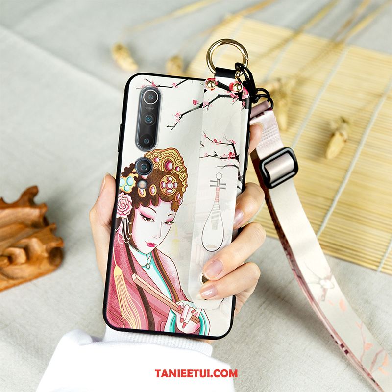 Etui Xiaomi Mi 10 Opera Pekińska All Inclusive Anti-fall, Obudowa Xiaomi Mi 10 Wiszące Ozdoby Zielony Telefon Komórkowy Beige