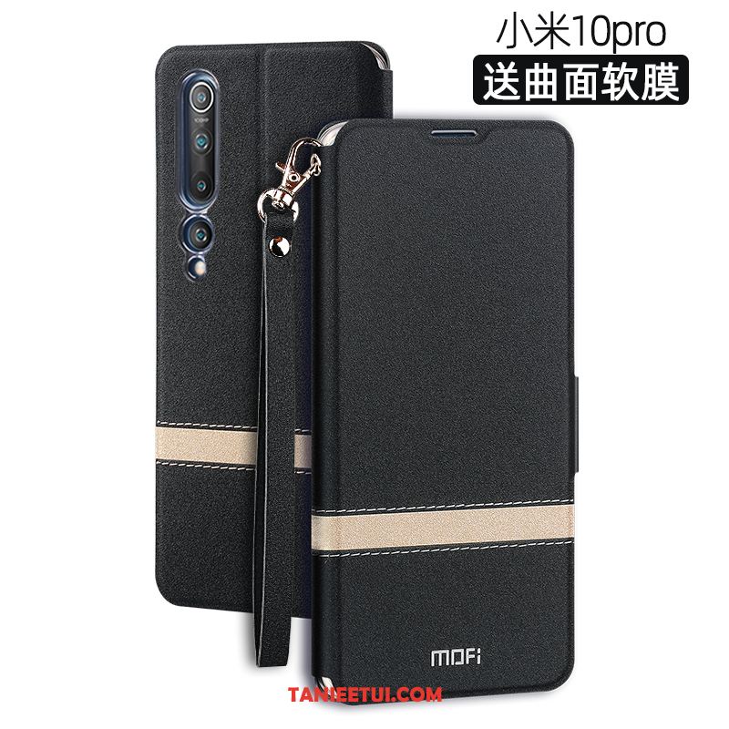 Etui Xiaomi Mi 10 Pro Miękki Silikonowe Ochraniacz, Futerał Xiaomi Mi 10 Pro Telefon Komórkowy Skórzany Klapa Beige