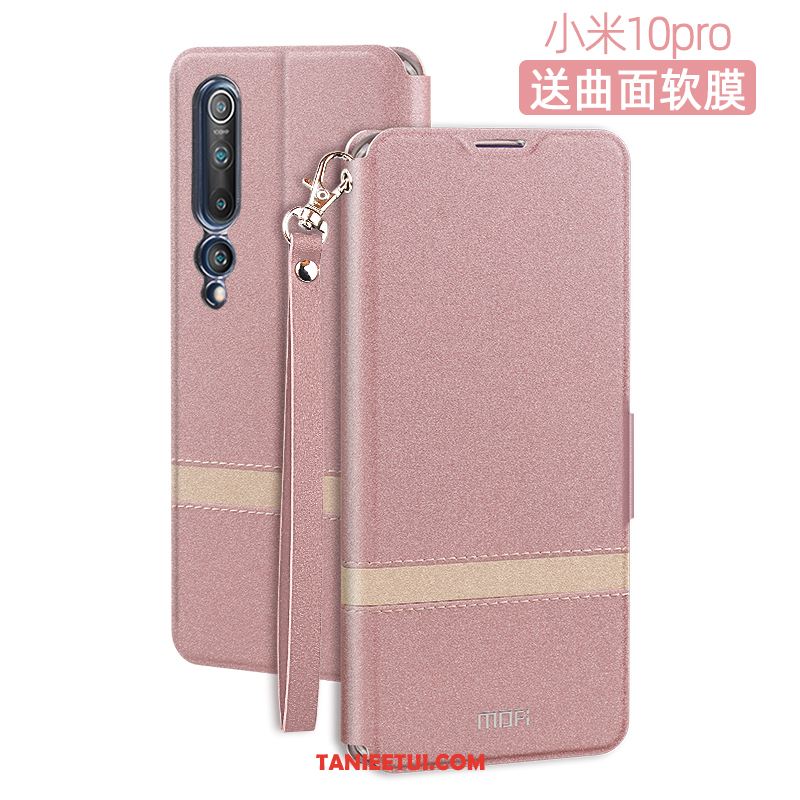 Etui Xiaomi Mi 10 Pro Miękki Silikonowe Ochraniacz, Futerał Xiaomi Mi 10 Pro Telefon Komórkowy Skórzany Klapa Beige