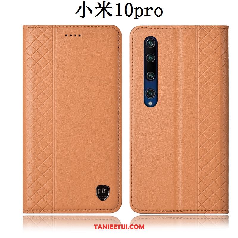 Etui Xiaomi Mi 10 Pro Ochraniacz Skórzany Futerał Telefon Komórkowy, Obudowa Xiaomi Mi 10 Pro Anti-fall Żółty Mały Beige