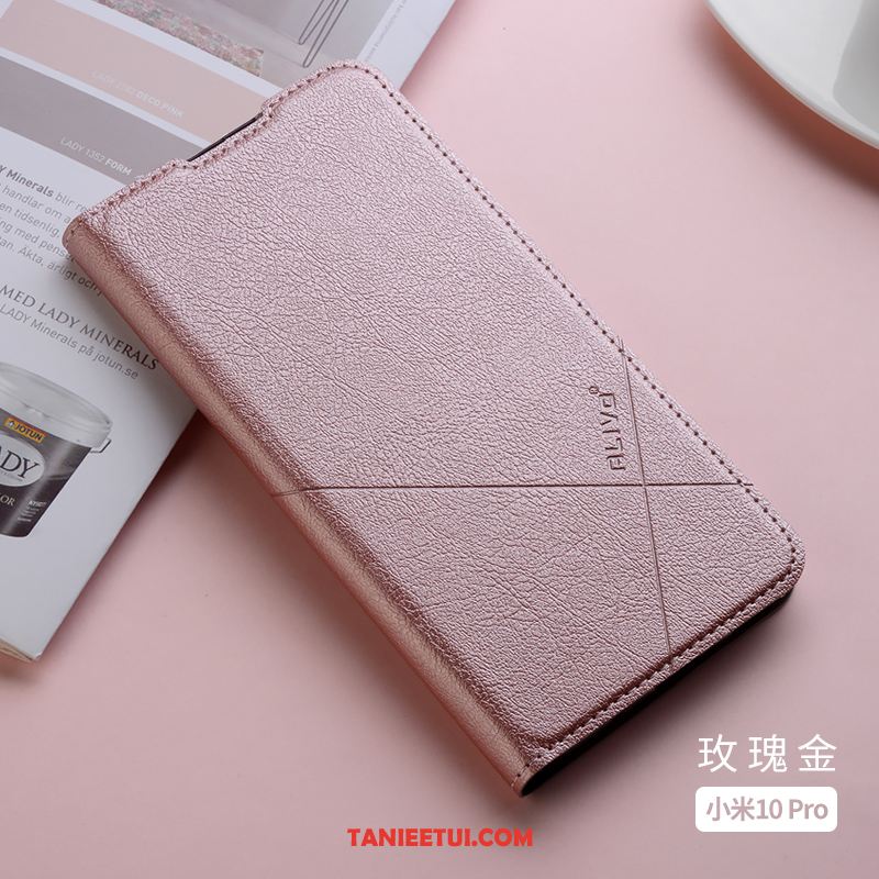 Etui Xiaomi Mi 10 Pro Silikonowe Anti-fall Miękki, Pokrowce Xiaomi Mi 10 Pro Klapa Skórzany Futerał Cienkie Beige