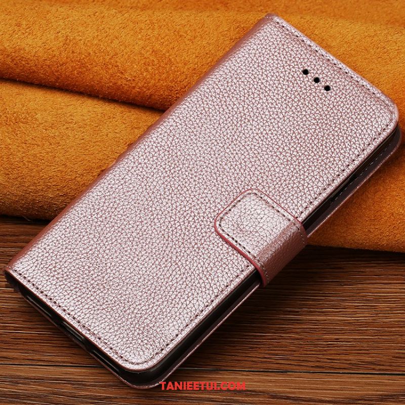 Etui Xiaomi Mi 10 Pro Skórzany Futerał Telefon Komórkowy Złoto, Obudowa Xiaomi Mi 10 Pro Ochraniacz Mały Klamra Beige