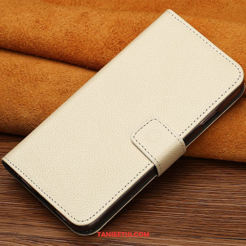 Etui Xiaomi Mi 10 Pro Skórzany Futerał Telefon Komórkowy Złoto, Obudowa Xiaomi Mi 10 Pro Ochraniacz Mały Klamra Beige