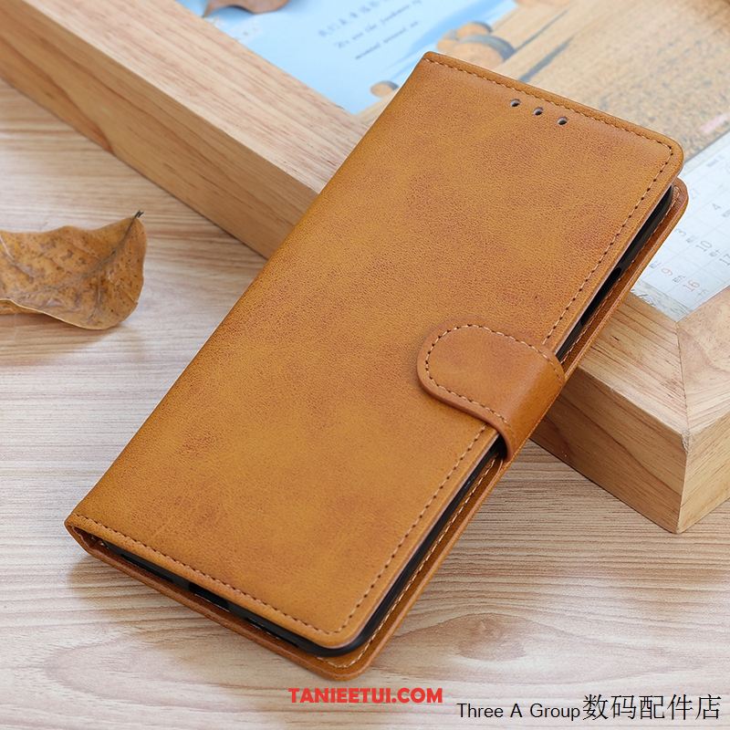 Etui Xiaomi Mi 10 Pro Telefon Komórkowy Vintage Biznes, Obudowa Xiaomi Mi 10 Pro Skórzany Futerał Karta Anti-fall Beige