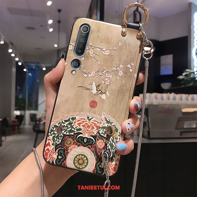 Etui Xiaomi Mi 10 Wzór Mały Chiński Styl, Obudowa Xiaomi Mi 10 Młodzież Ochraniacz Miękki Braun Beige