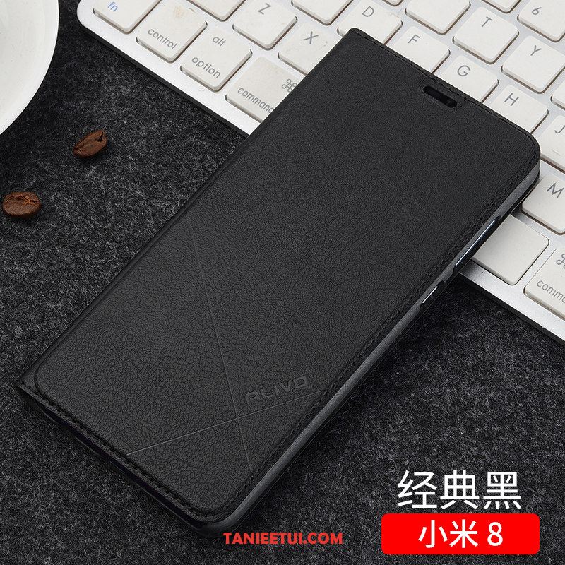 Etui Xiaomi Mi 8 Czarny Ochraniacz Klapa, Obudowa Xiaomi Mi 8 Mały Telefon Komórkowy Skórzany Futerał Beige