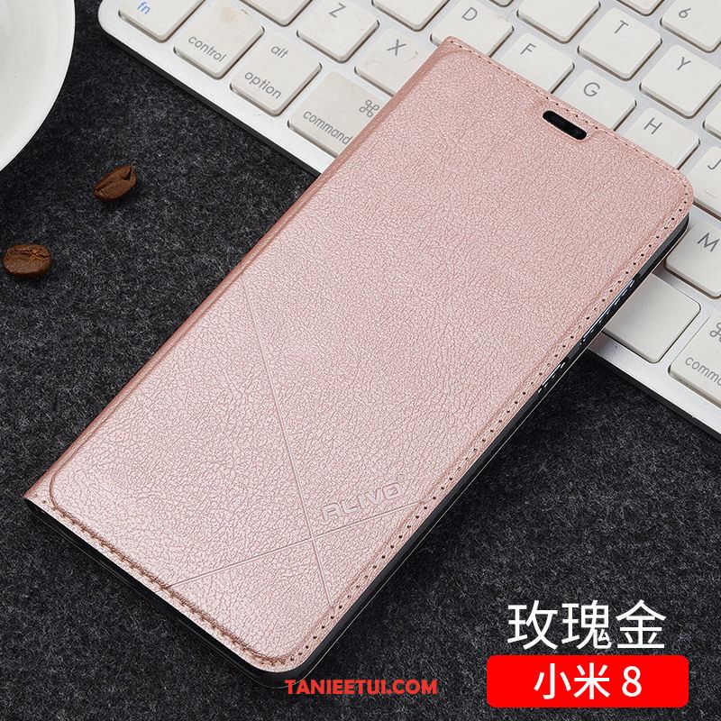 Etui Xiaomi Mi 8 Czarny Ochraniacz Klapa, Obudowa Xiaomi Mi 8 Mały Telefon Komórkowy Skórzany Futerał Beige