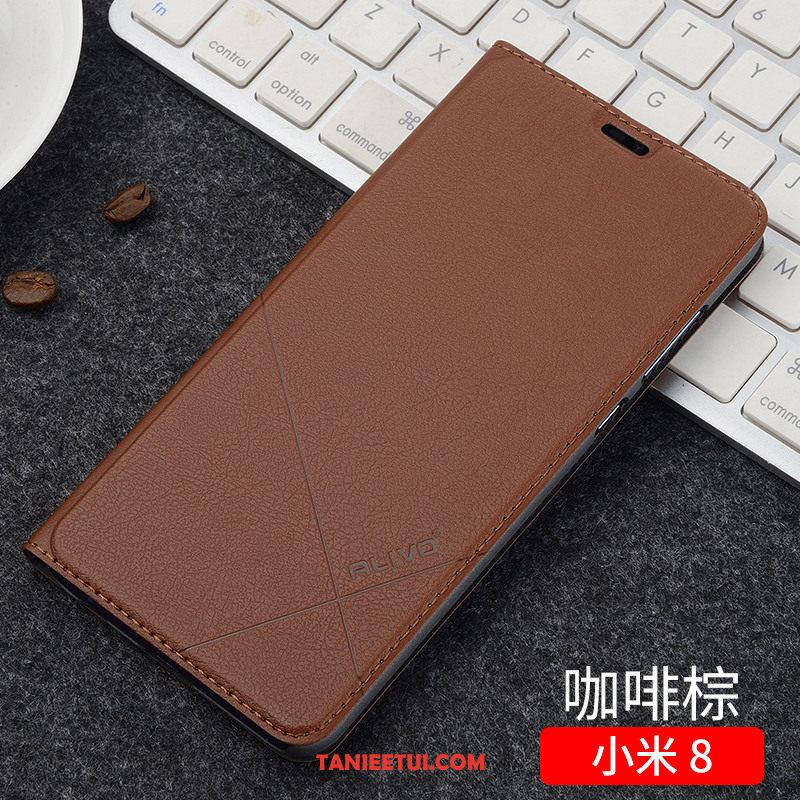 Etui Xiaomi Mi 8 Czarny Ochraniacz Klapa, Obudowa Xiaomi Mi 8 Mały Telefon Komórkowy Skórzany Futerał Beige