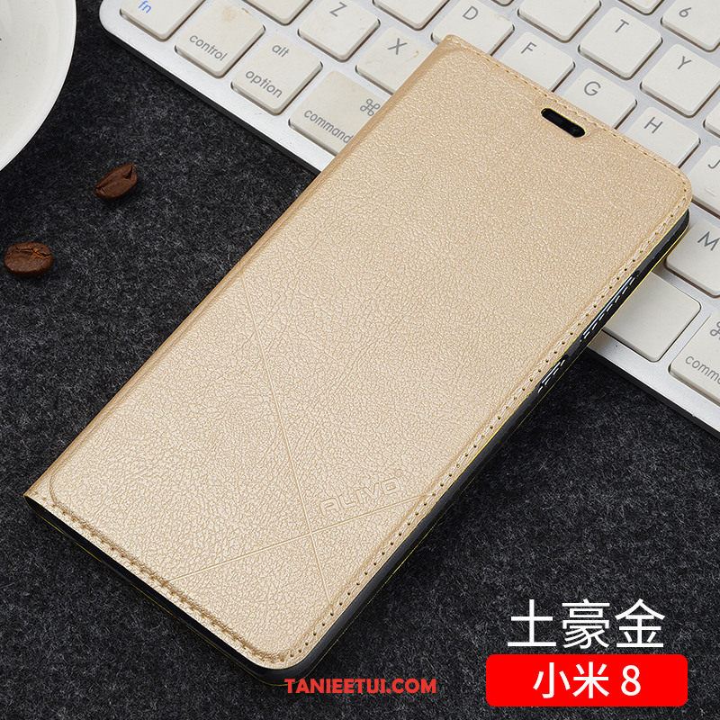 Etui Xiaomi Mi 8 Czarny Ochraniacz Klapa, Obudowa Xiaomi Mi 8 Mały Telefon Komórkowy Skórzany Futerał Beige